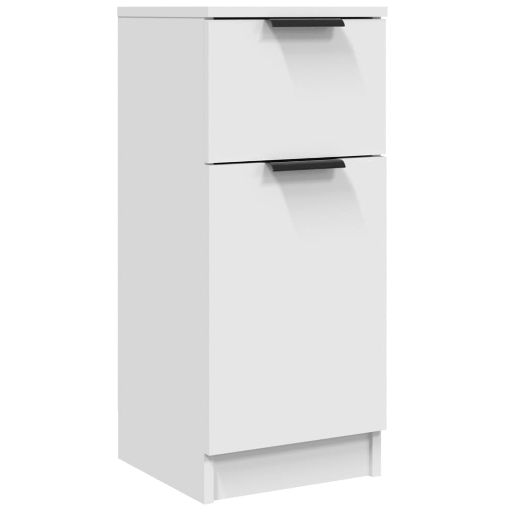 Skjenker 2 stk hvit 30x30x70 cm konstruert tre