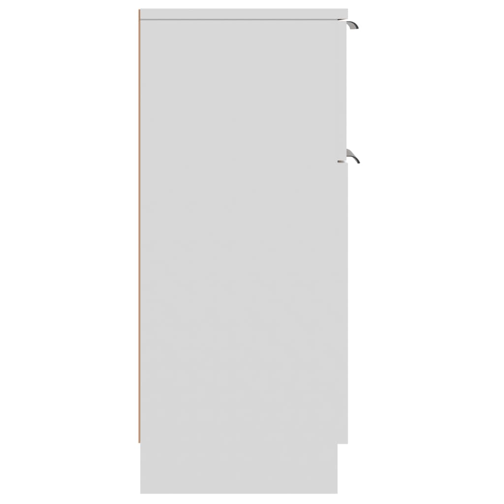 Skjenker 2 stk hvit 30x30x70 cm konstruert tre