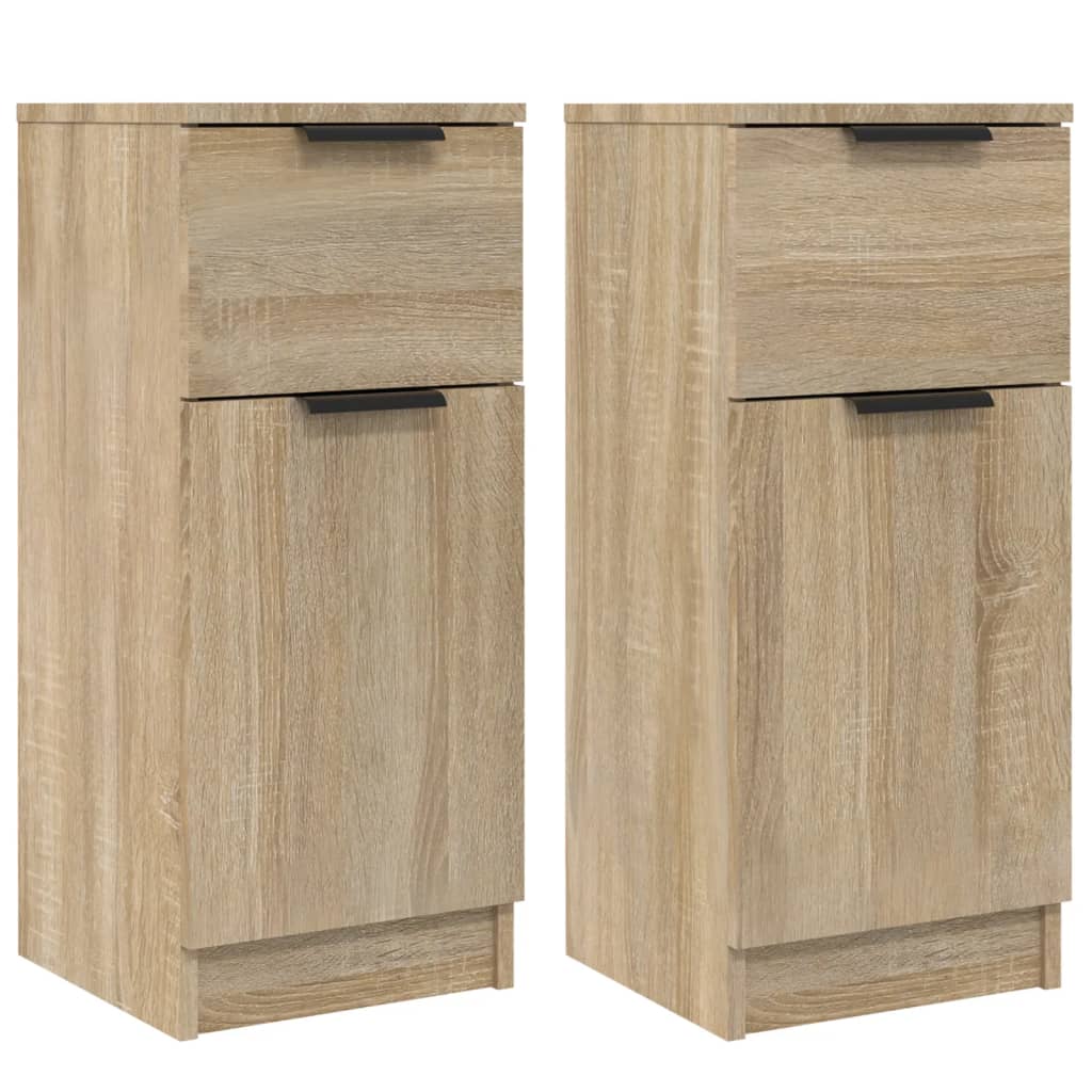 Skjenker 2 stk sonoma eik 30x30x70 cm konstruert tre