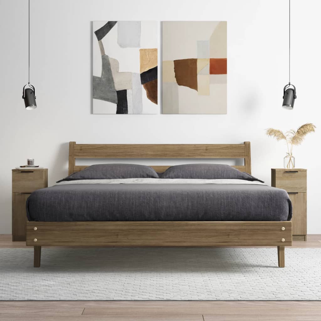 Skjenker 2 stk sonoma eik 30x30x70 cm konstruert tre