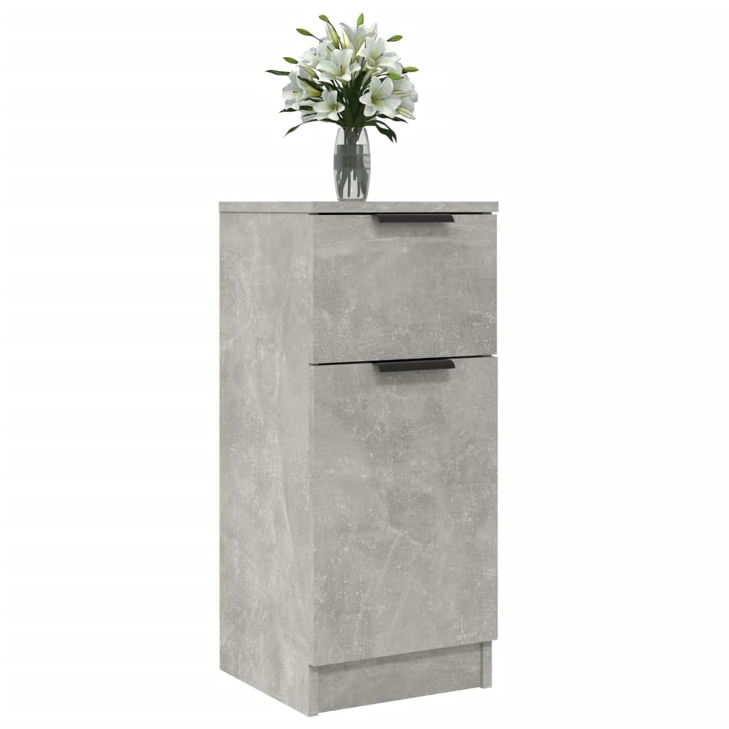 Skjenker 2 stk betonggrå 30x30x70 cm konstruert tre