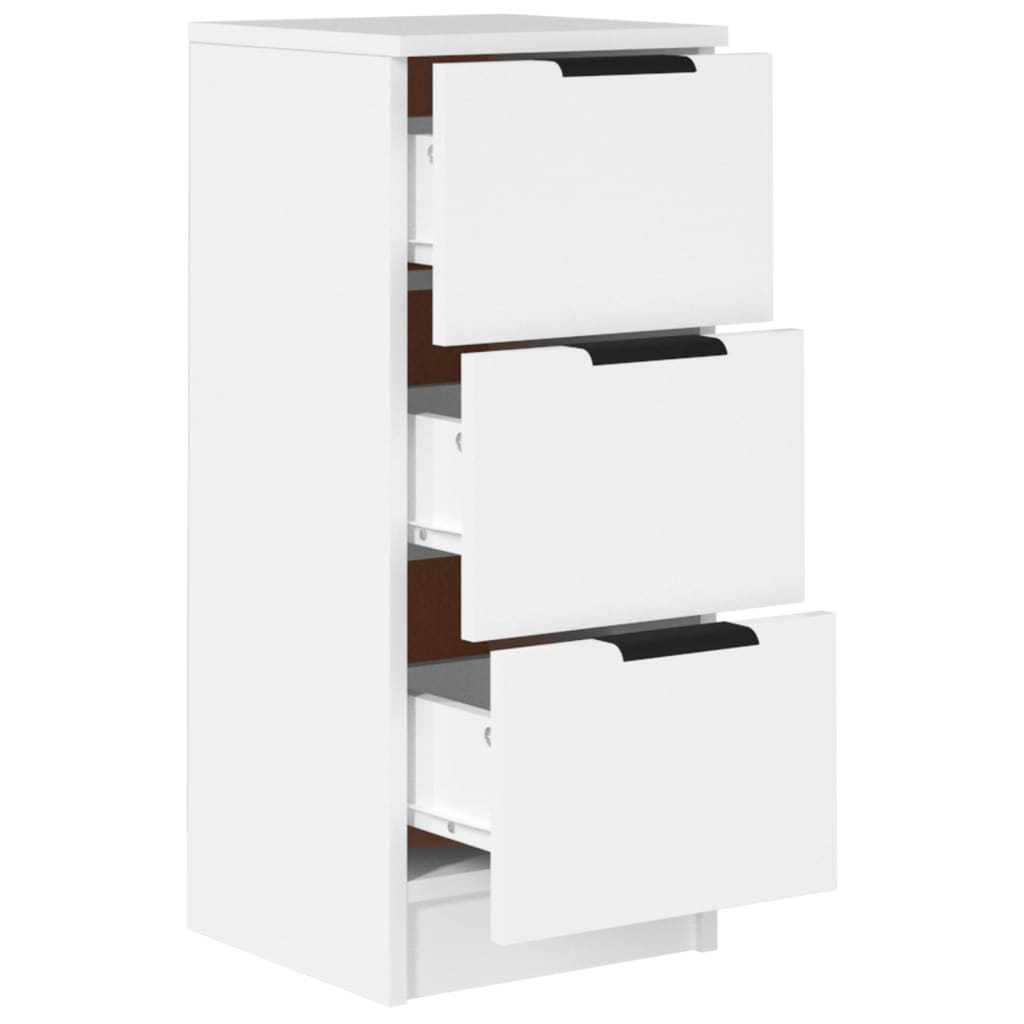 Skjenk hvit 30x30x70 cm konstruert tre