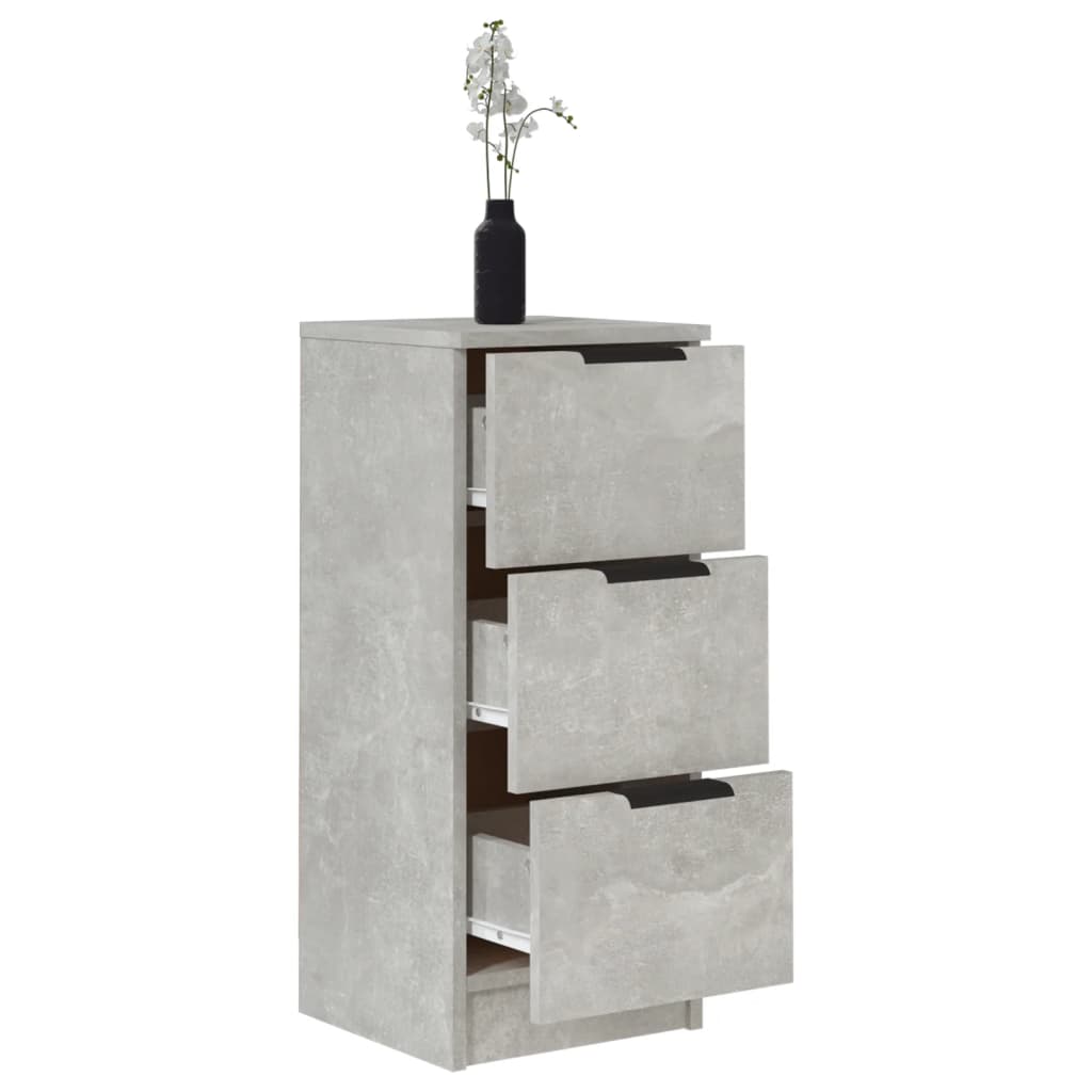 Skjenker 2 stk betonggrå 30x30x70 cm konstruert tre