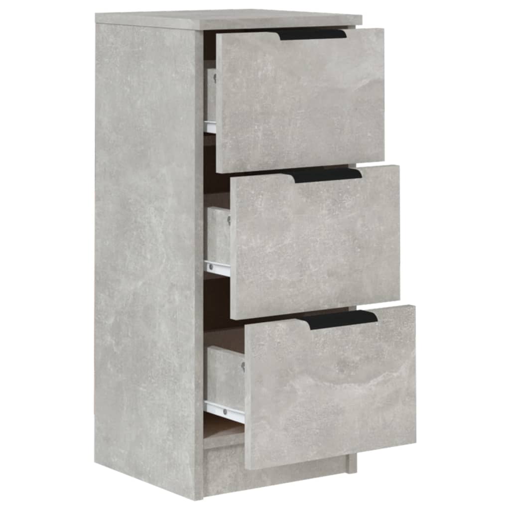 Skjenker 2 stk betonggrå 30x30x70 cm konstruert tre