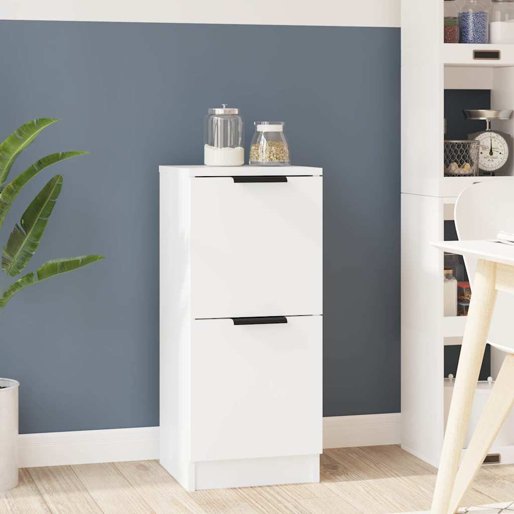 Skjenk hvit 30x30x70 cm konstruert tre