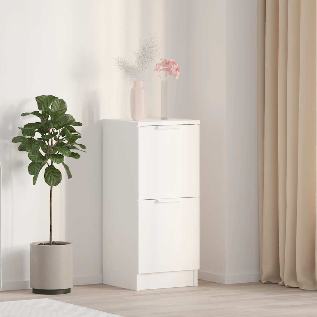 Skjenk hvit 30x30x70 cm konstruert tre