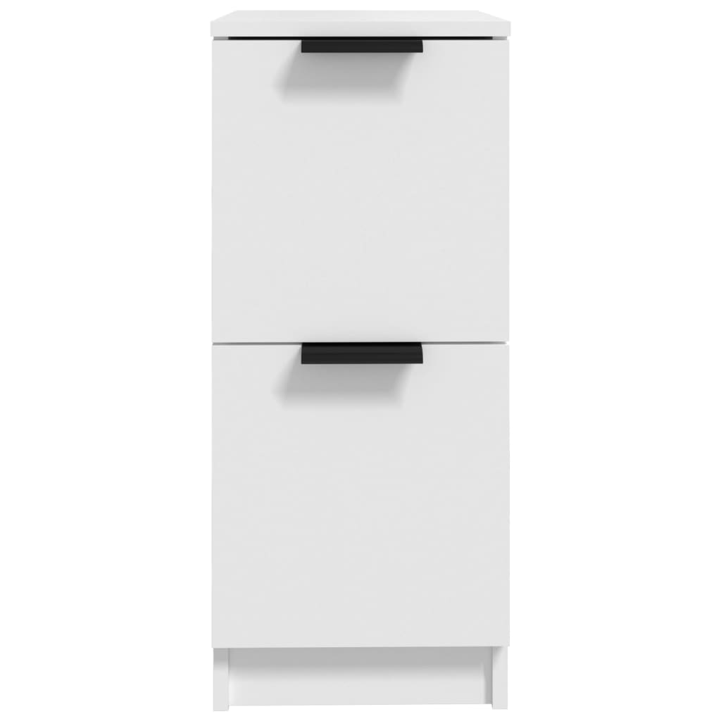 Skjenker 2 stk hvit 30x30x70 cm konstruert tre