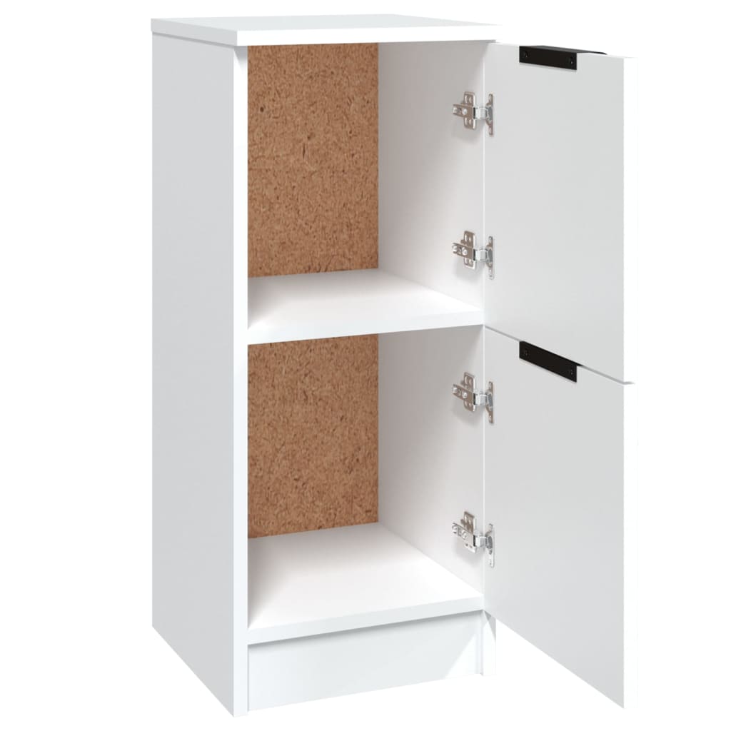 Skjenker 2 stk hvit 30x30x70 cm konstruert tre