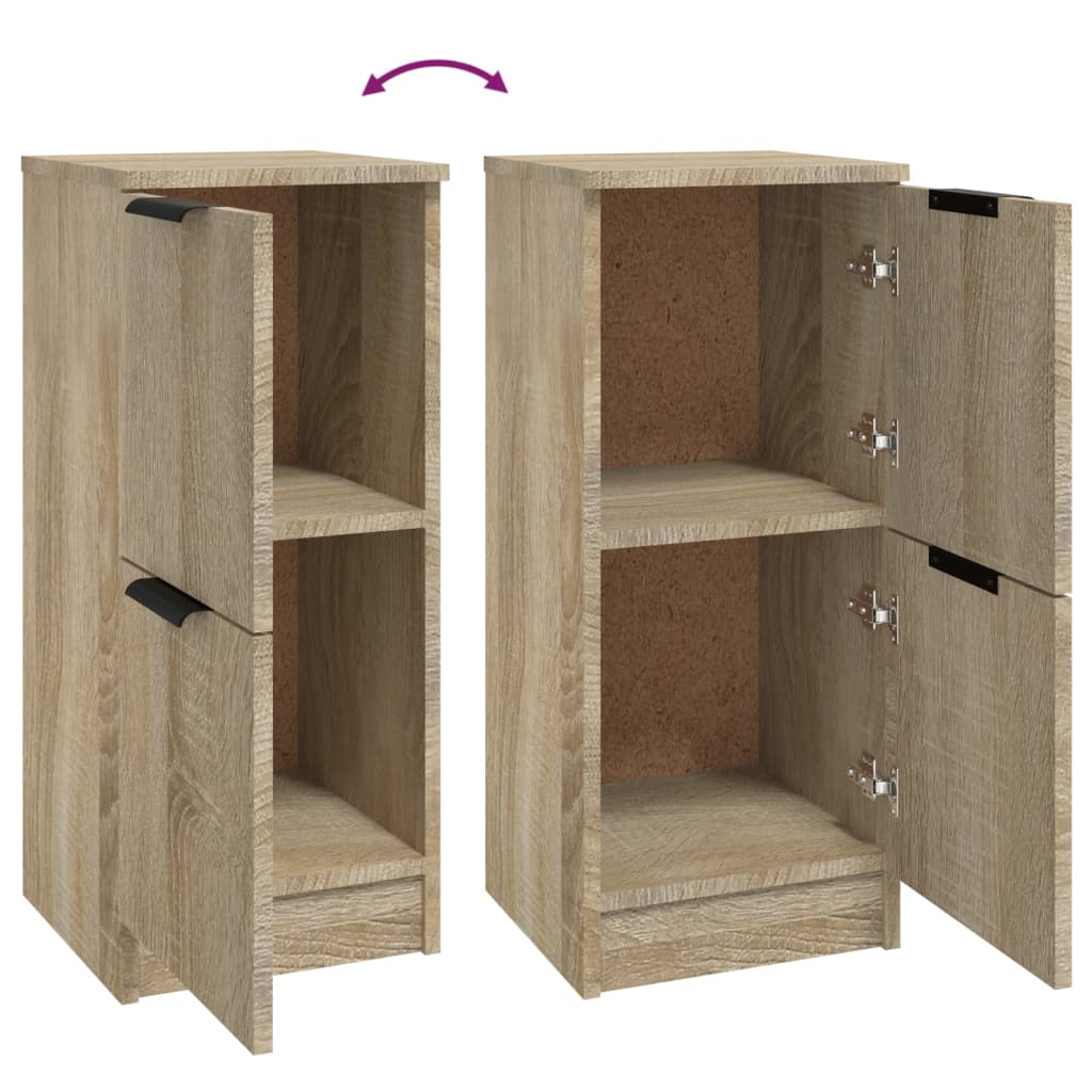 Skjenker 2 stk sonoma eik 30x30x70 cm konstruert tre