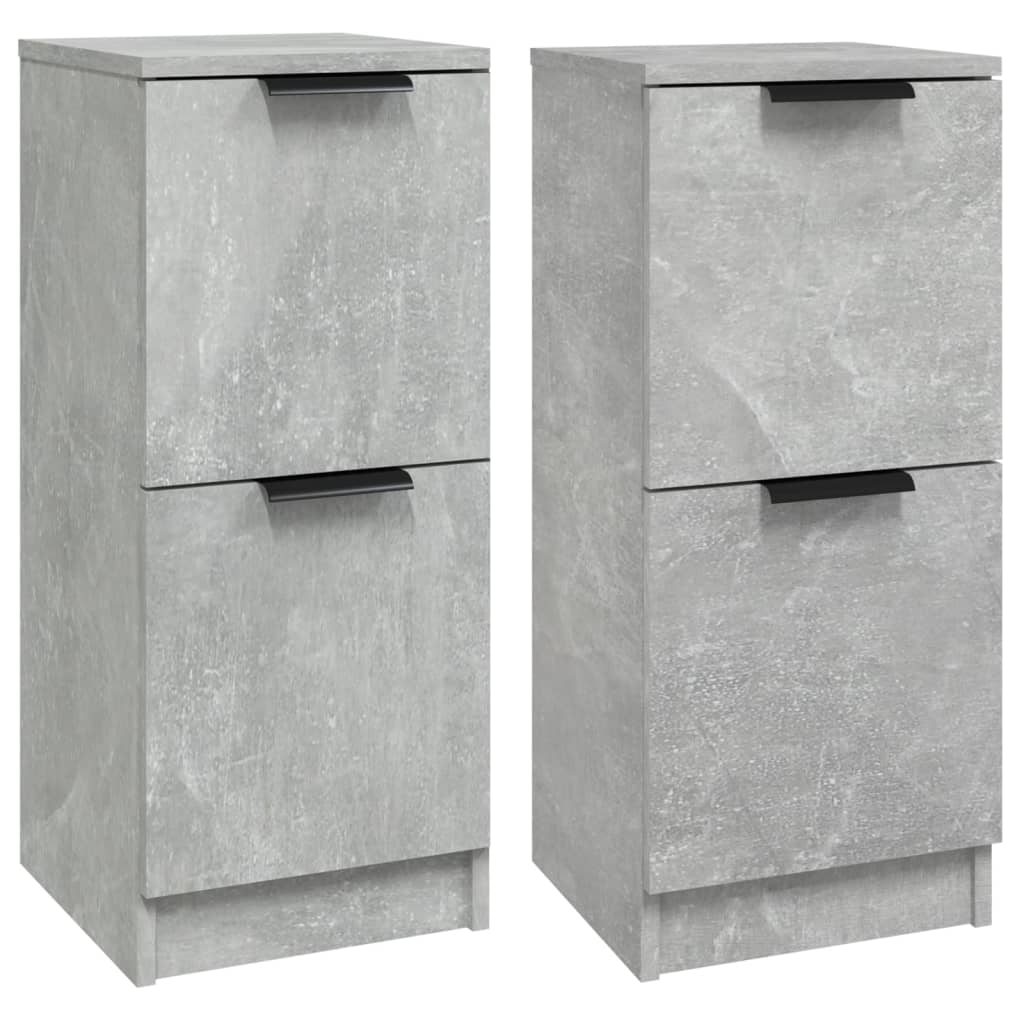 Skjenker 2 stk betonggrå 30x30x70 cm konstruert tre