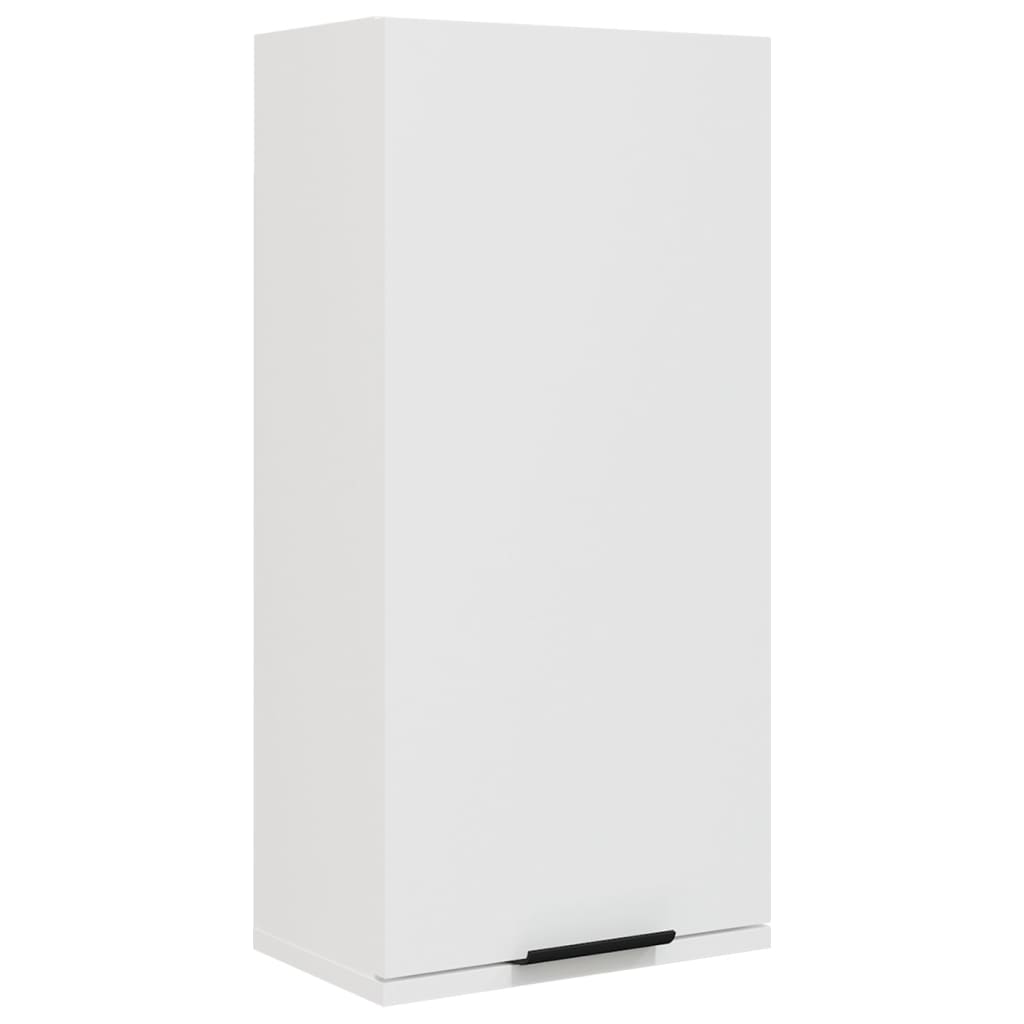 Vegghengt baderomsskap hvit 32x20x67 cm