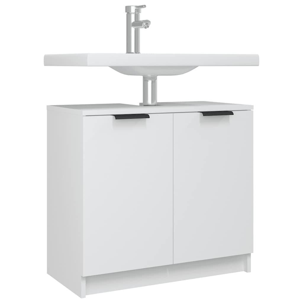 Baderomsskap hvit 64,5x33,5x59 cm konstruert tre vidaXL