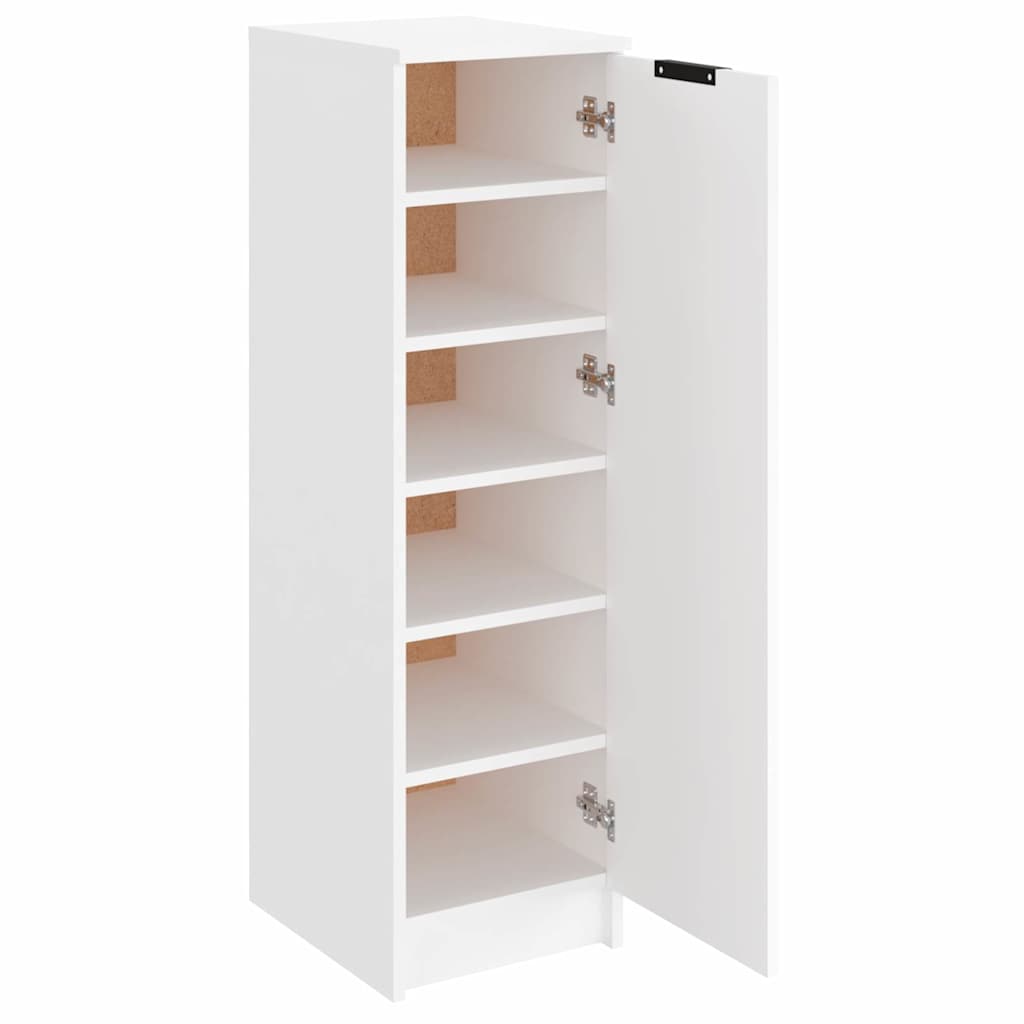 Skoskap hvit 30x35x100 cm konstruert tre