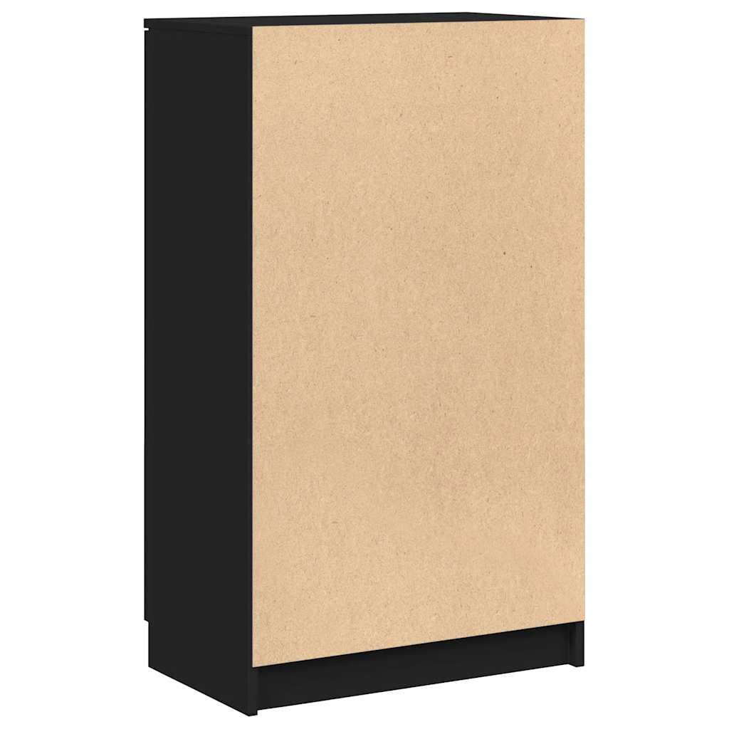 Skoskap svart 59x35x100 cm konstruert tre