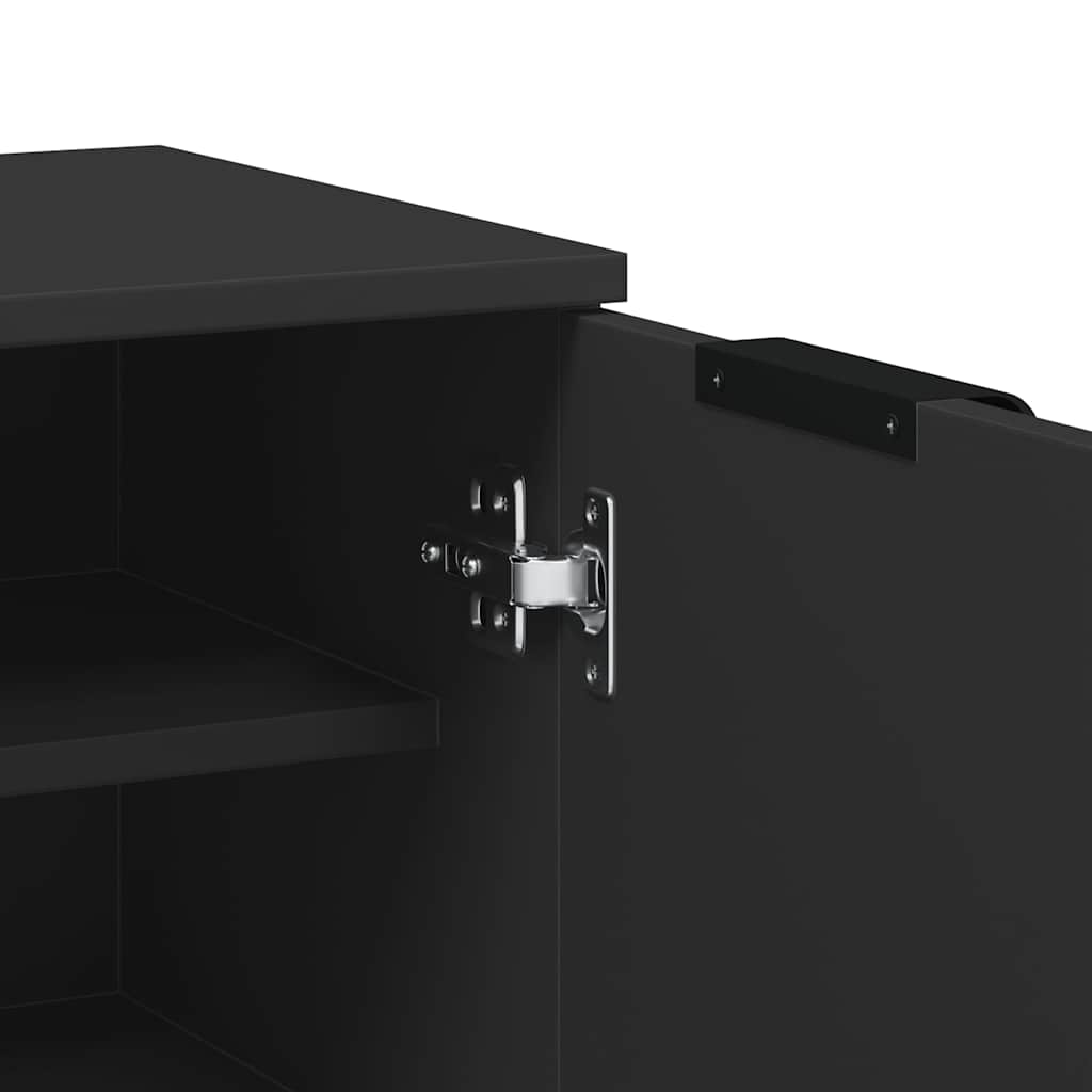 Skoskap svart 59x35x100 cm konstruert tre