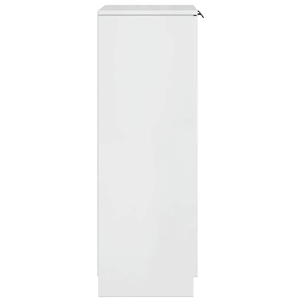 Skoskap høyglans hvit 59x35x100,5 cm konstruert tre