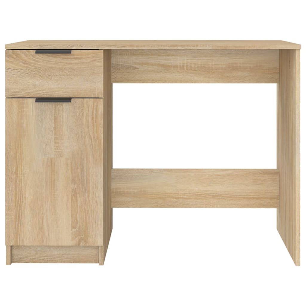 Skrivebord sonoma eik 100x50x75 cm konstruert tre