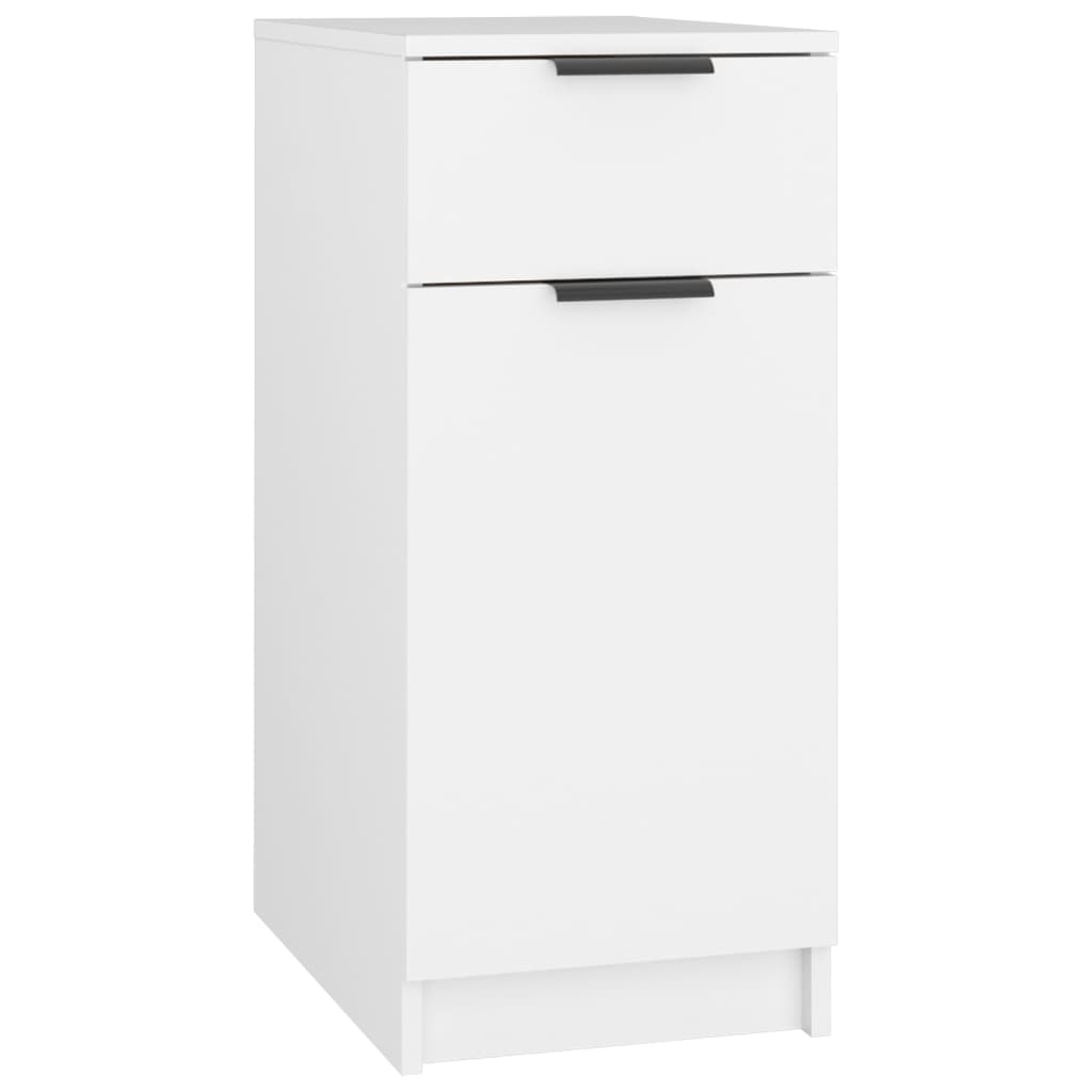 Skrivebordskap hvit 33,5x50x75 cm konstruert tre