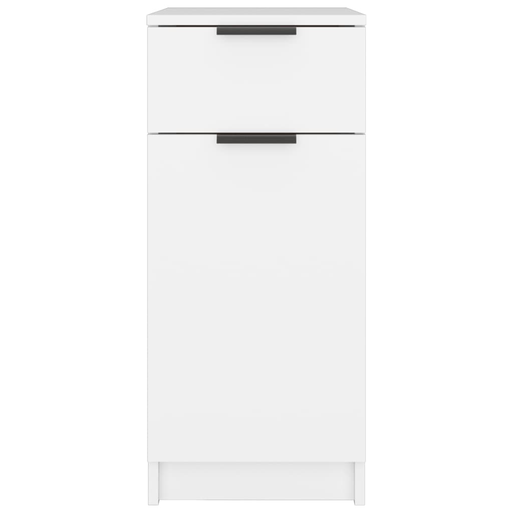 Skrivebordskap hvit 33,5x50x75 cm konstruert tre
