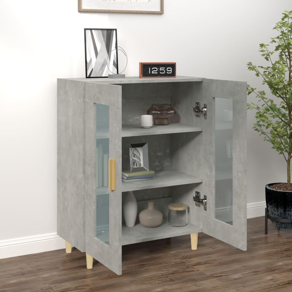 Skjenk betonggrå 69,5x34x90 cm konstruert tre
