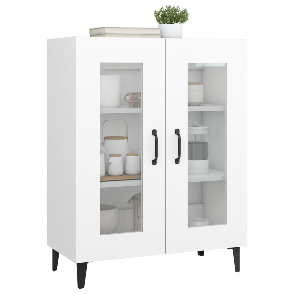 Skjenk hvit 69,5x34x90 cm konstruert tre