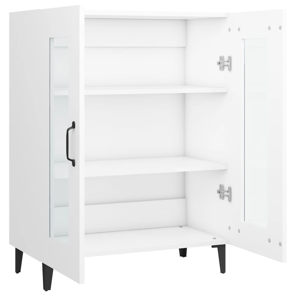 Skjenk hvit 69,5x34x90 cm konstruert tre