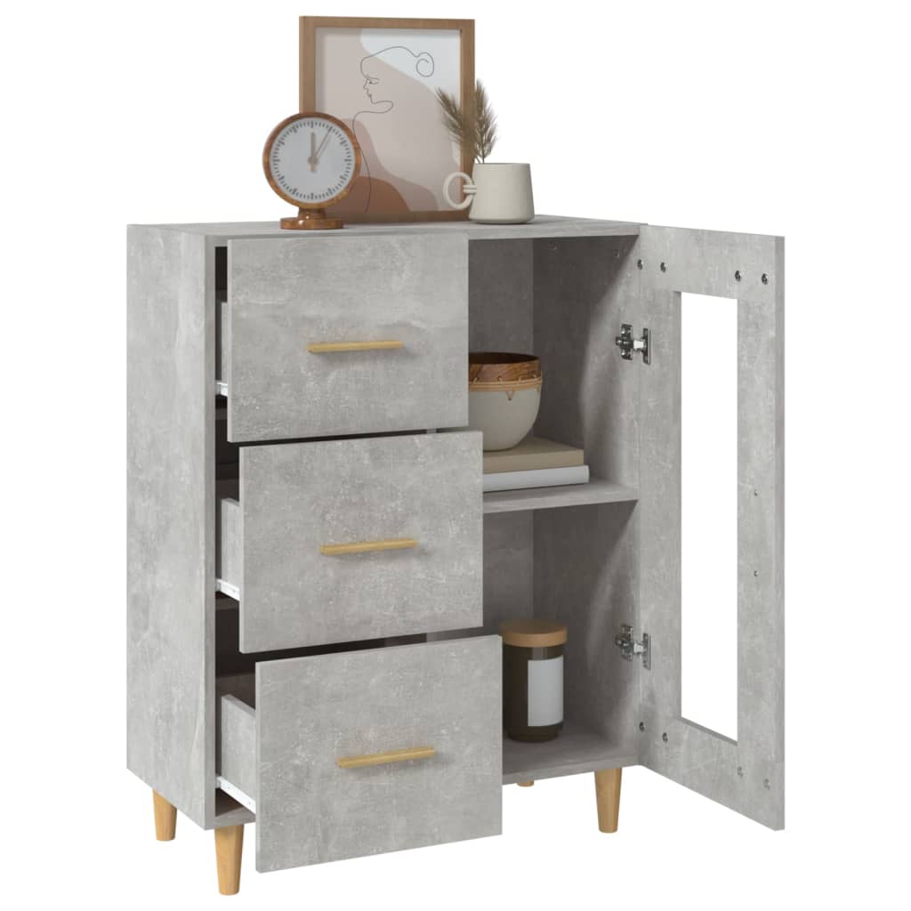 Skjenk betonggrå 69,5x34x90 cm konstruert tre