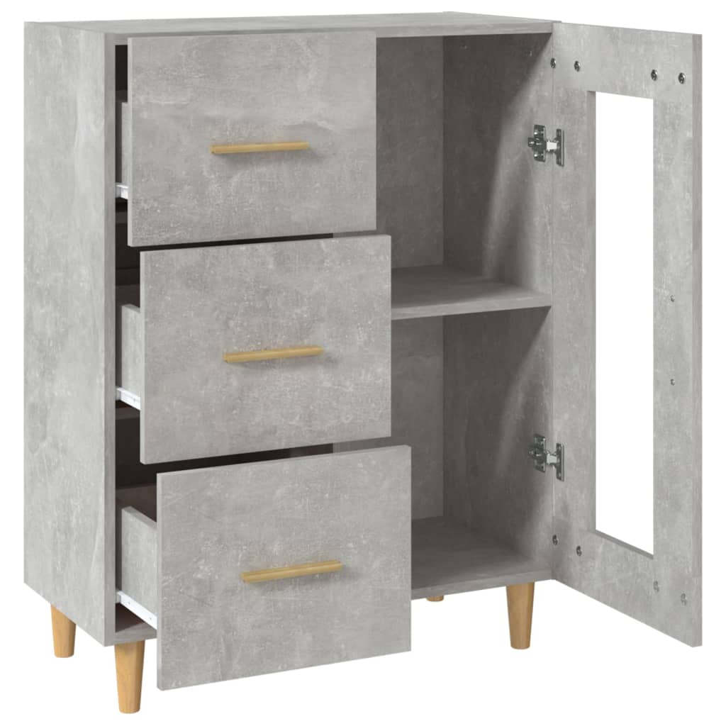 Skjenk betonggrå 69,5x34x90 cm konstruert tre