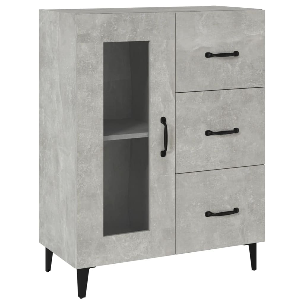 Skjenk betonggrå 69,5x34x90 cm konstruert tre