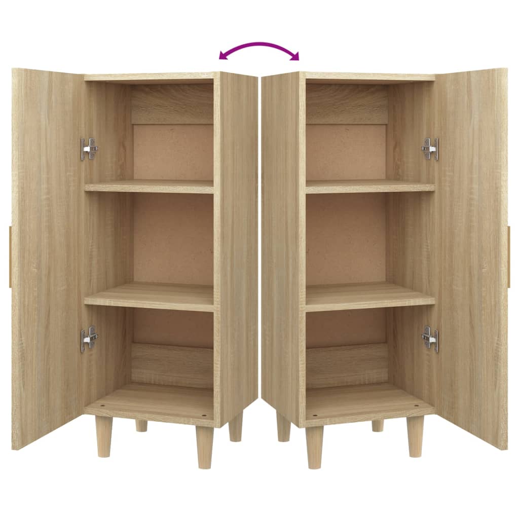 Skjenk sonoma eik 34,5x34x90 cm konstruert tre