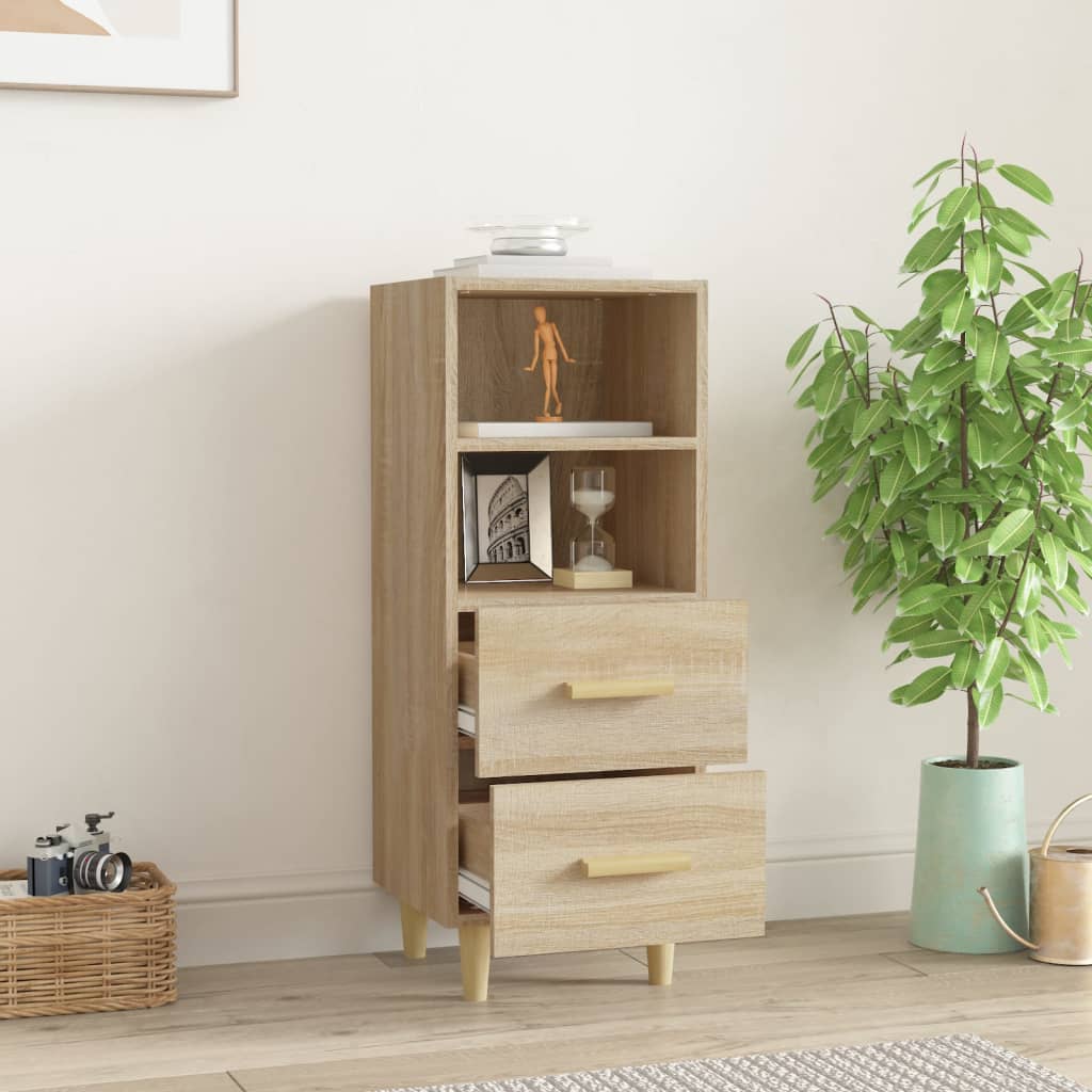 Skjenk sonoma eik 34,5x34x90 cm konstruert tre