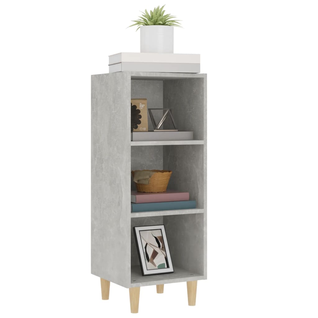 Skjenk betonggrå 34,5x32,5x90 cm konstruert tre