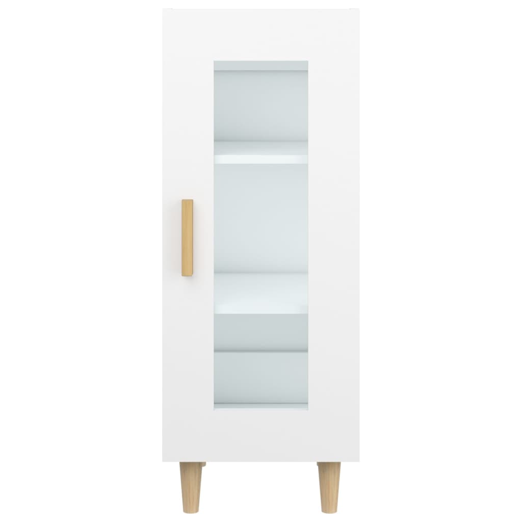 Skjenk hvit 34,5x34x90 cm konstruert tre