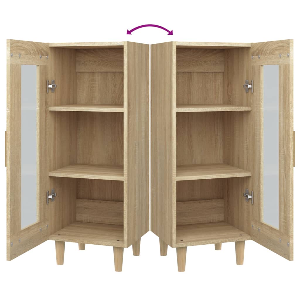 Skjenk sonoma eik 34,5x34x90 cm konstruert tre
