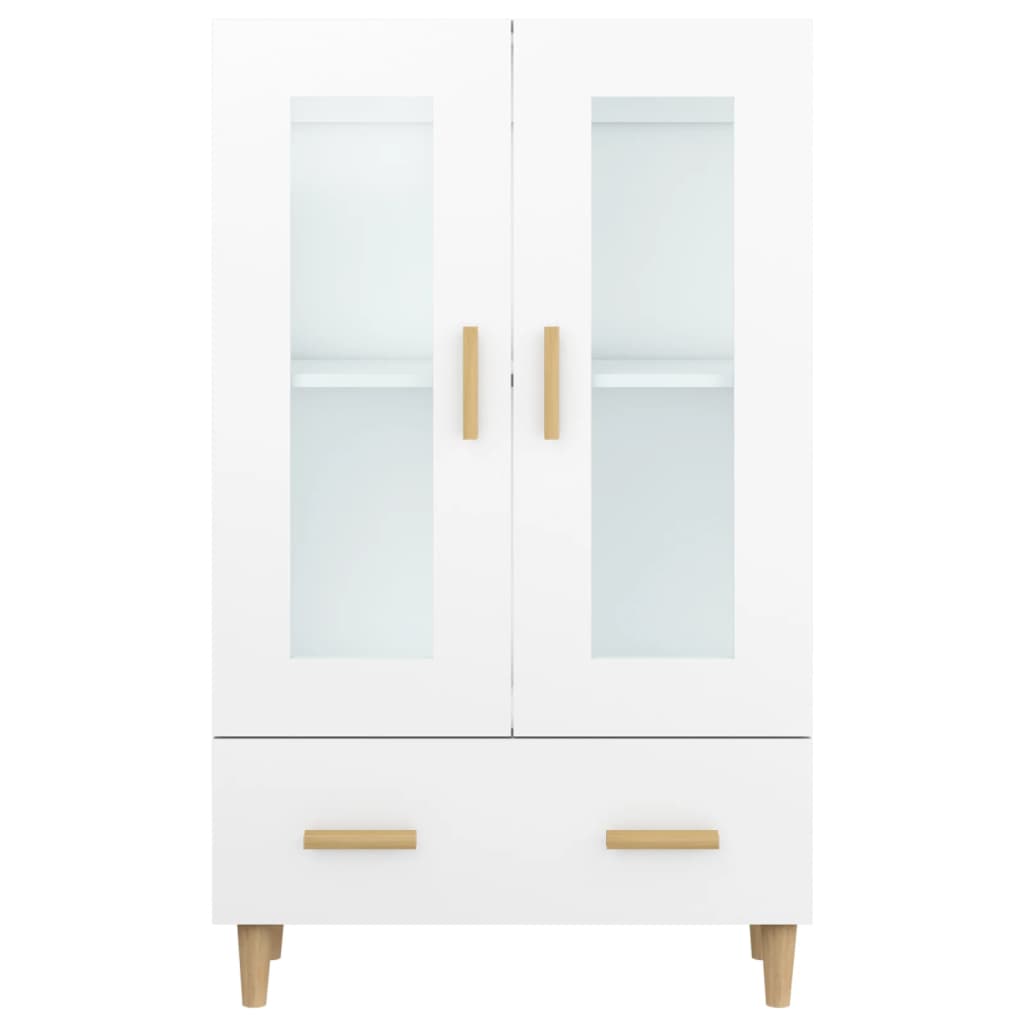 Highboard hvit 70x31x115 cm konstruert tre