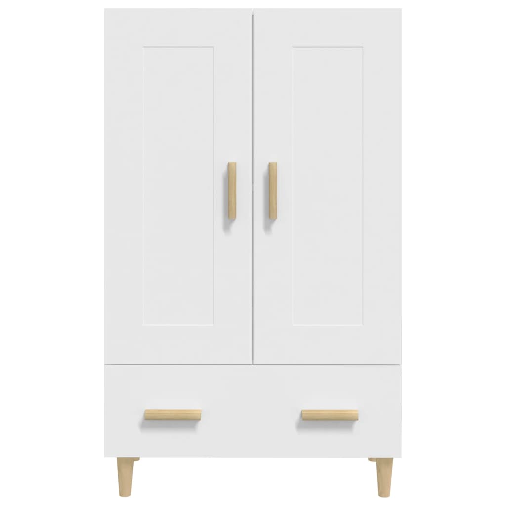 Highboard hvit 70x31x115 cm konstruert tre