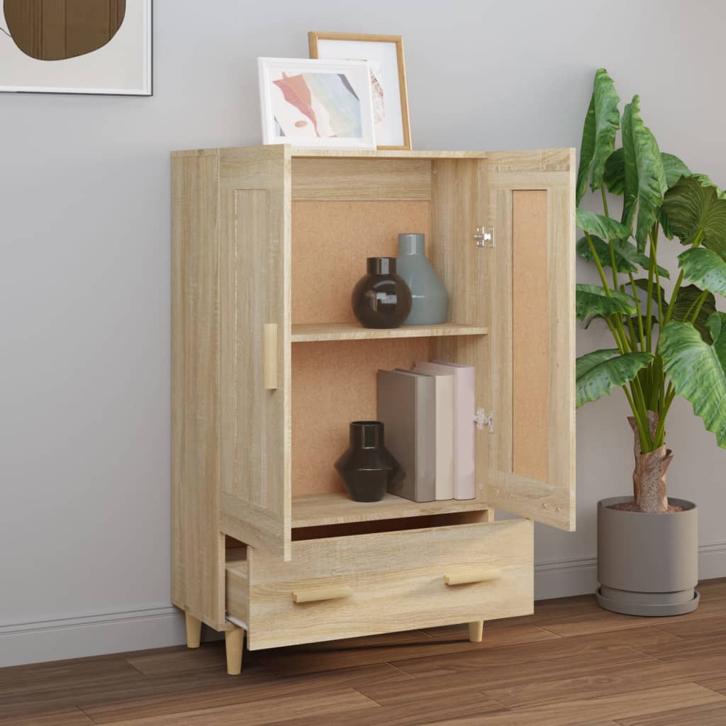 Highboard sonoma eik 70x31x115 cm konstruert tre
