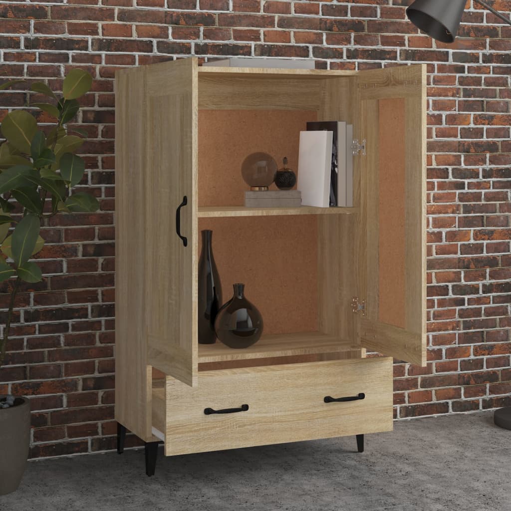 Highboard sonoma eik 70x31x115 cm konstruert tre