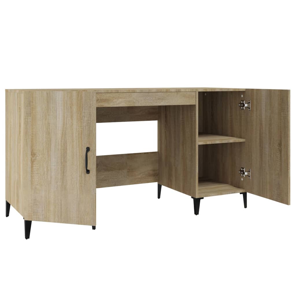Skrivebord sonoma eik 140x50x75 cm konstruert tre
