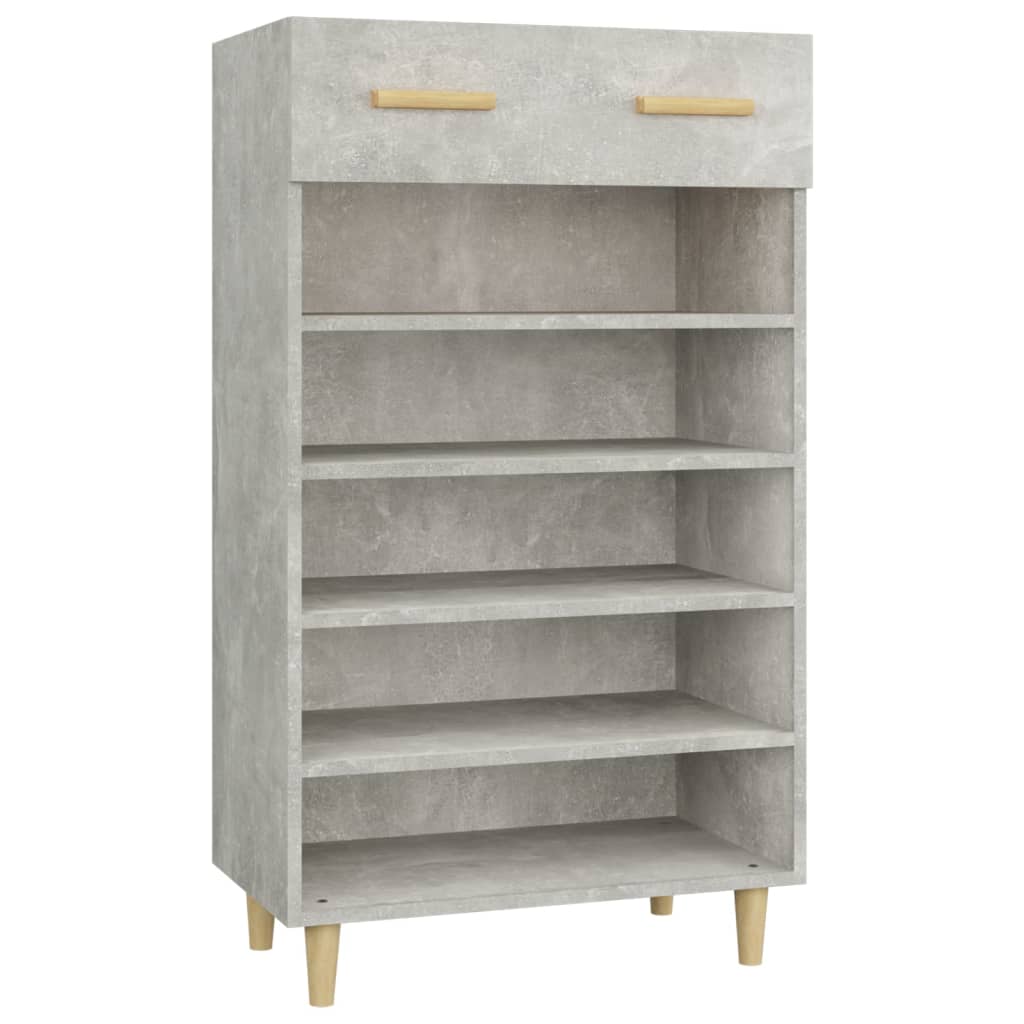 Skoskap betonggrå 60x35x105 cm konstruert tre