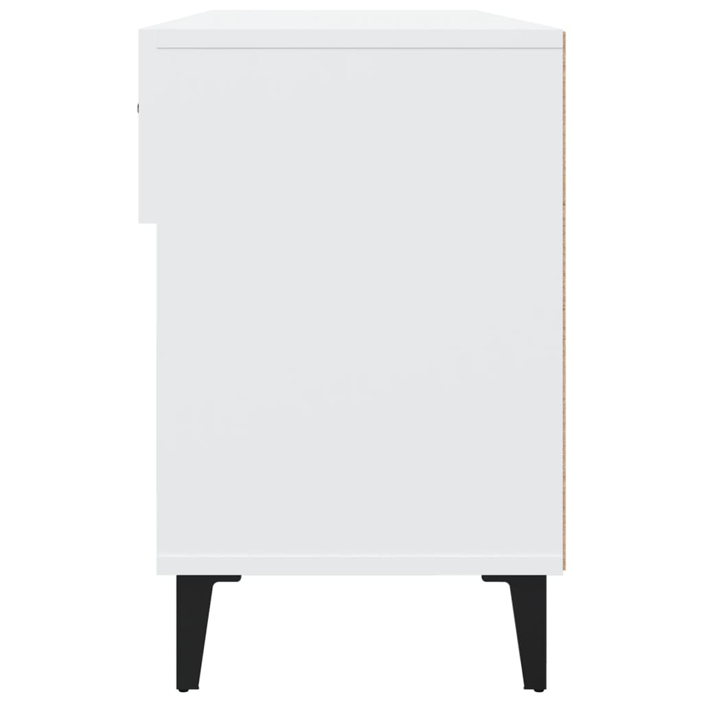Skoskap hvit 102x35x55 cm konstruert tre