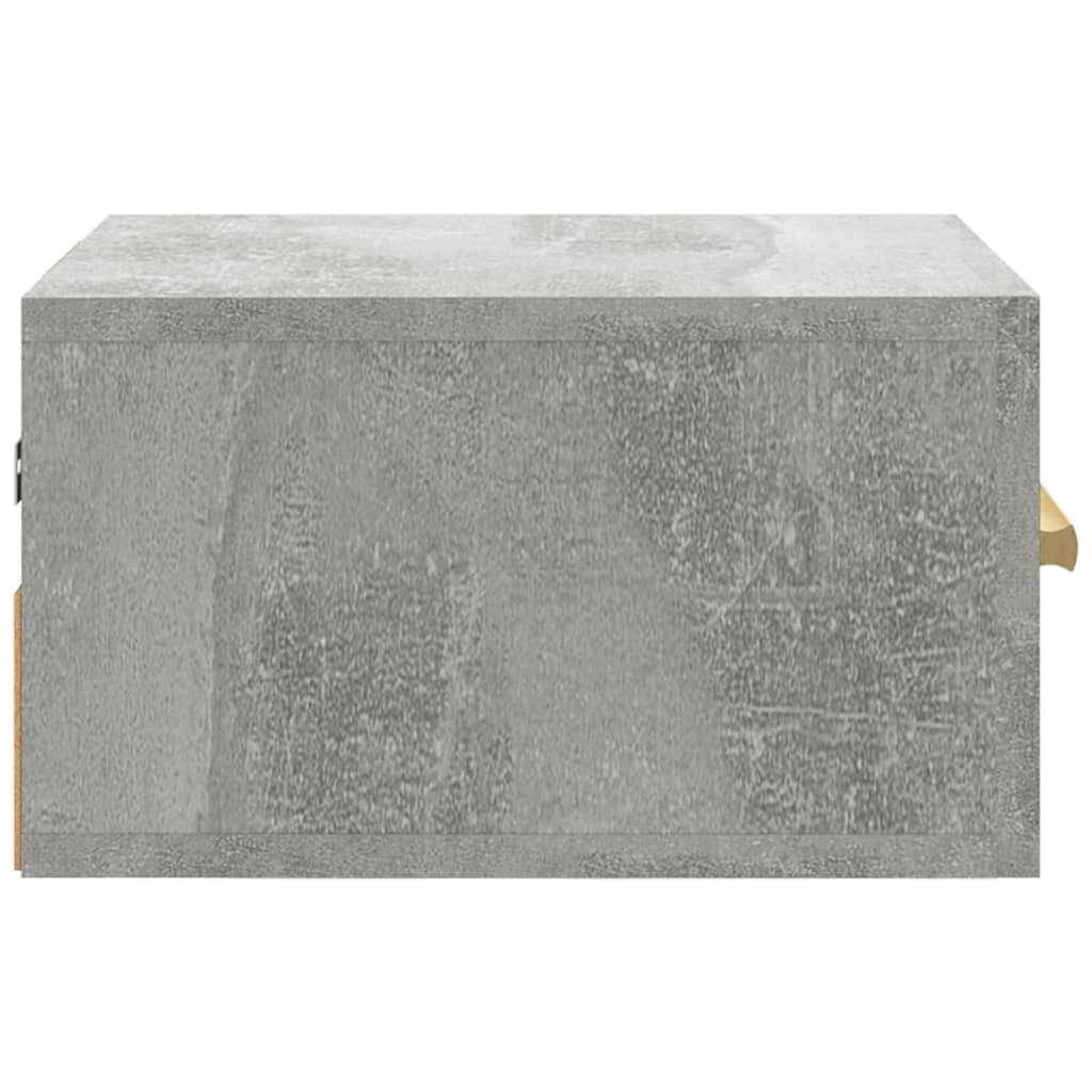 Veggmontert nattbord betonggrå 35x35x20 cm