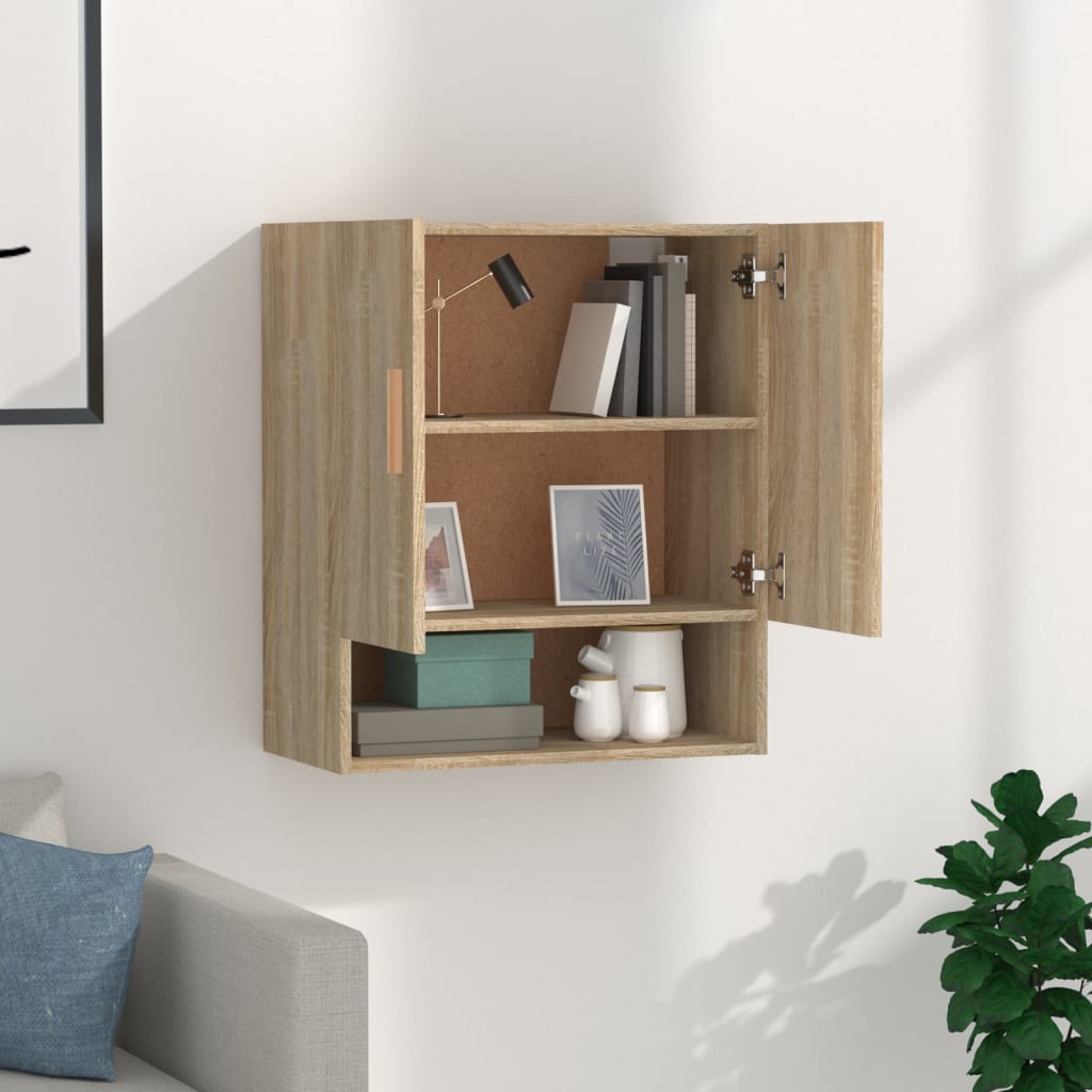 Veggskap sonoma eik 60x31x70 cm konstruert tre