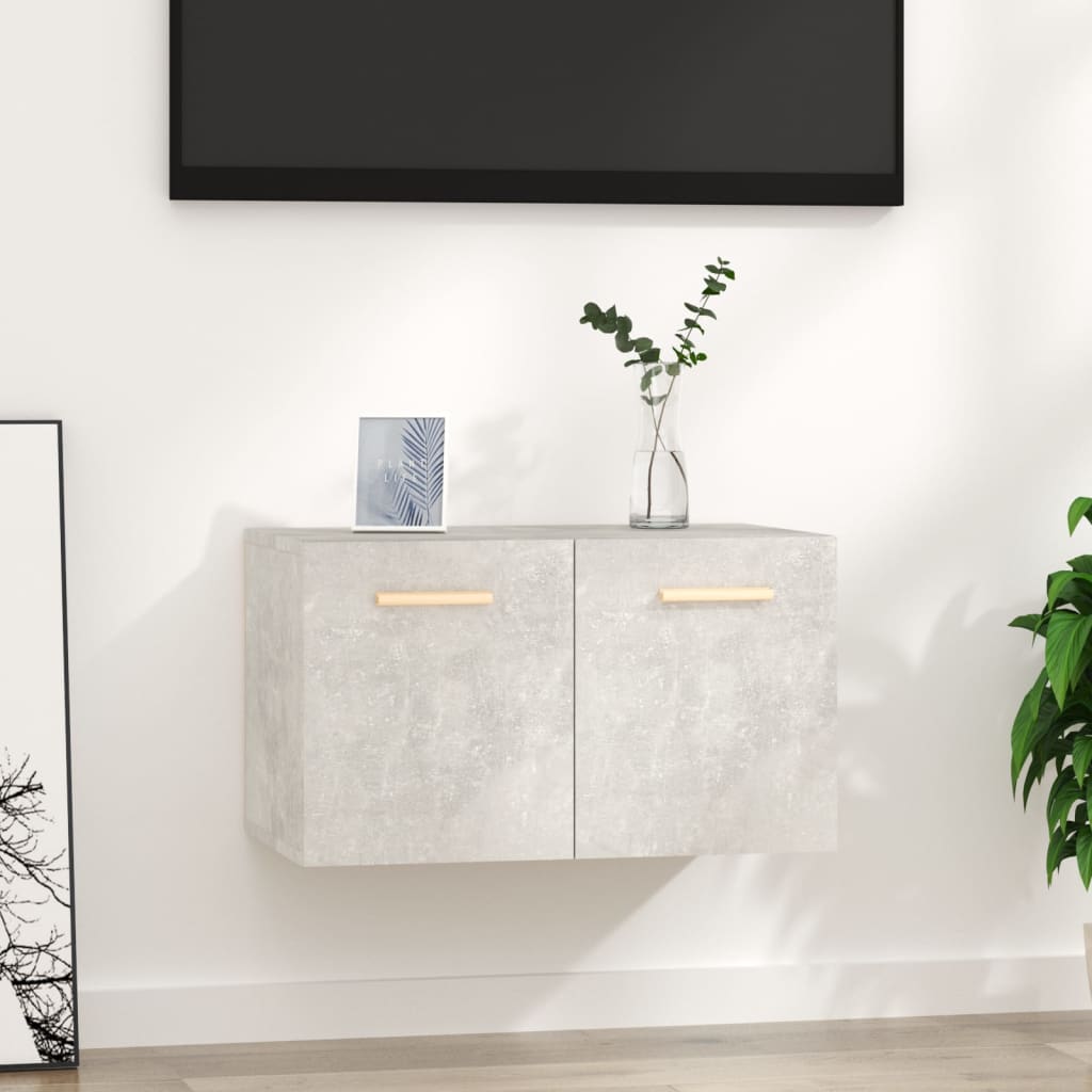 Veggskap betonggrå 60x36,5x35 cm konstruert tre