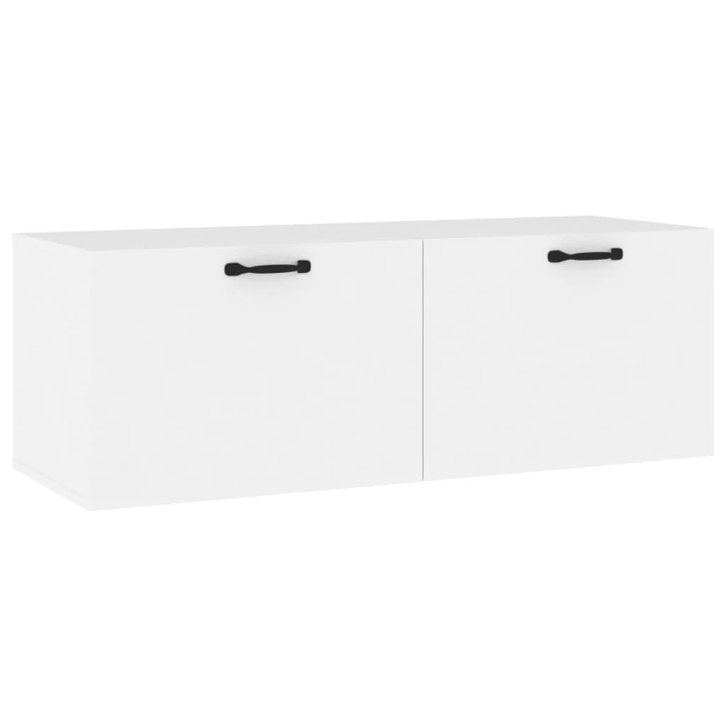 Veggskap hvit 100x36,5x35 cm konstruert tre vidaXL