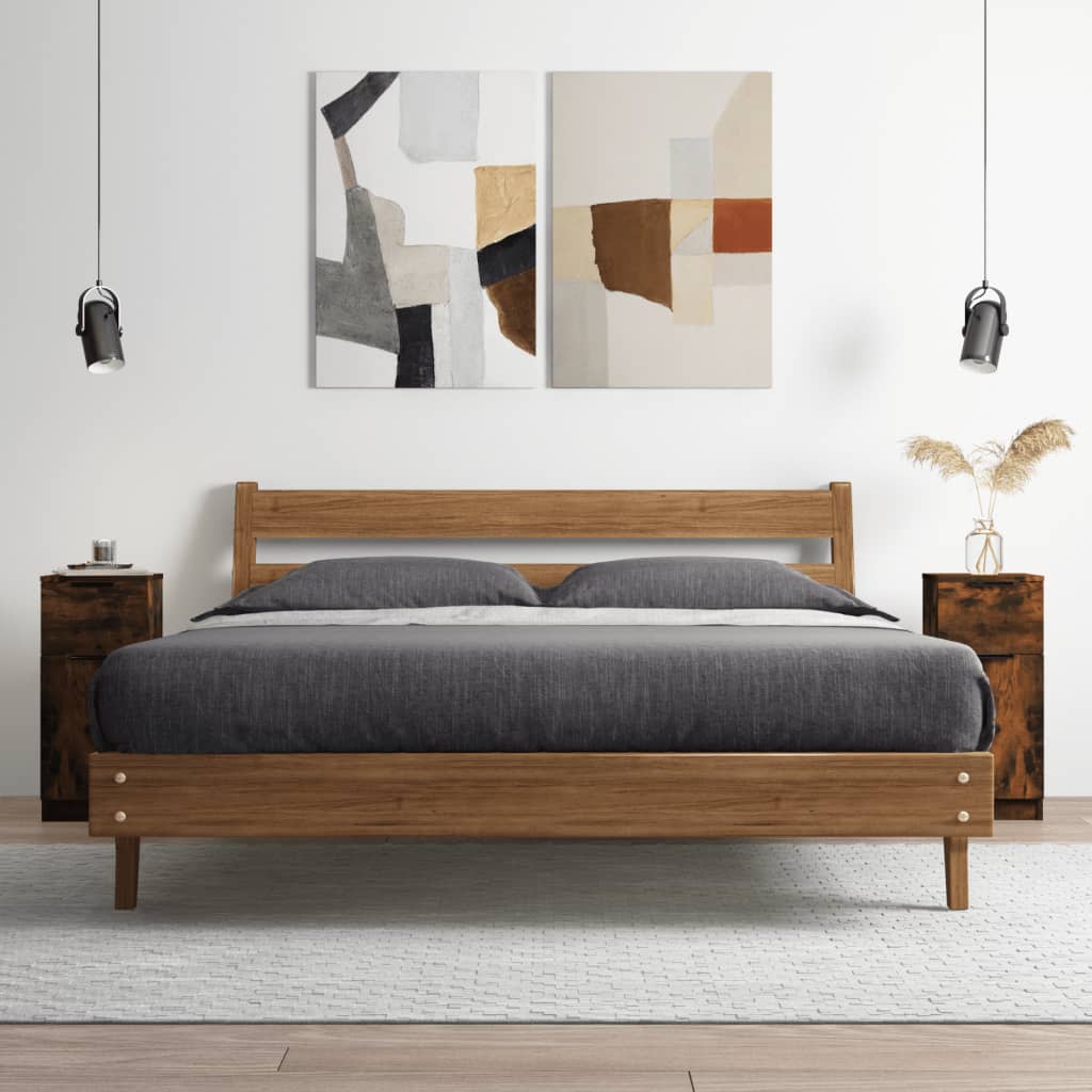 Skjenk røkt eik 30x30x70 cm konstruert tre