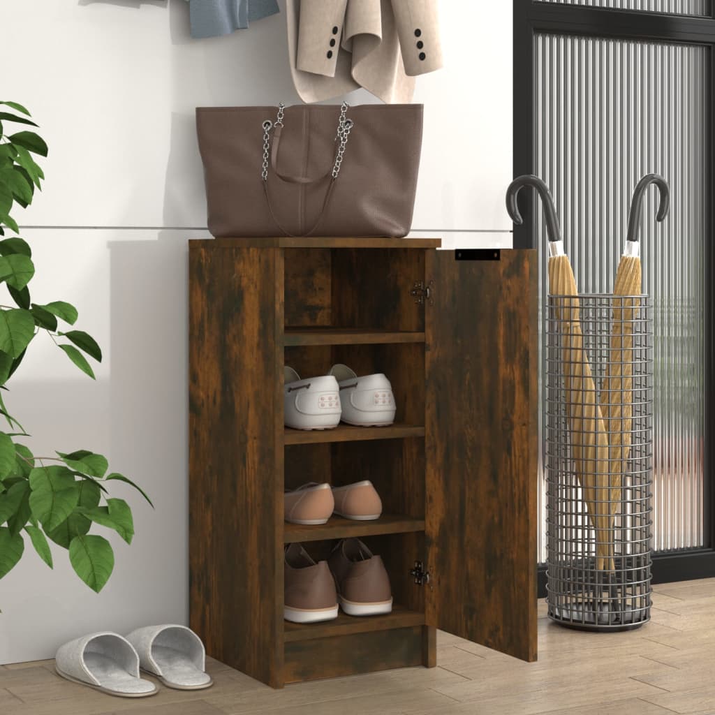 Skoskap røkt eik 30x35x70 cm konstruert tre