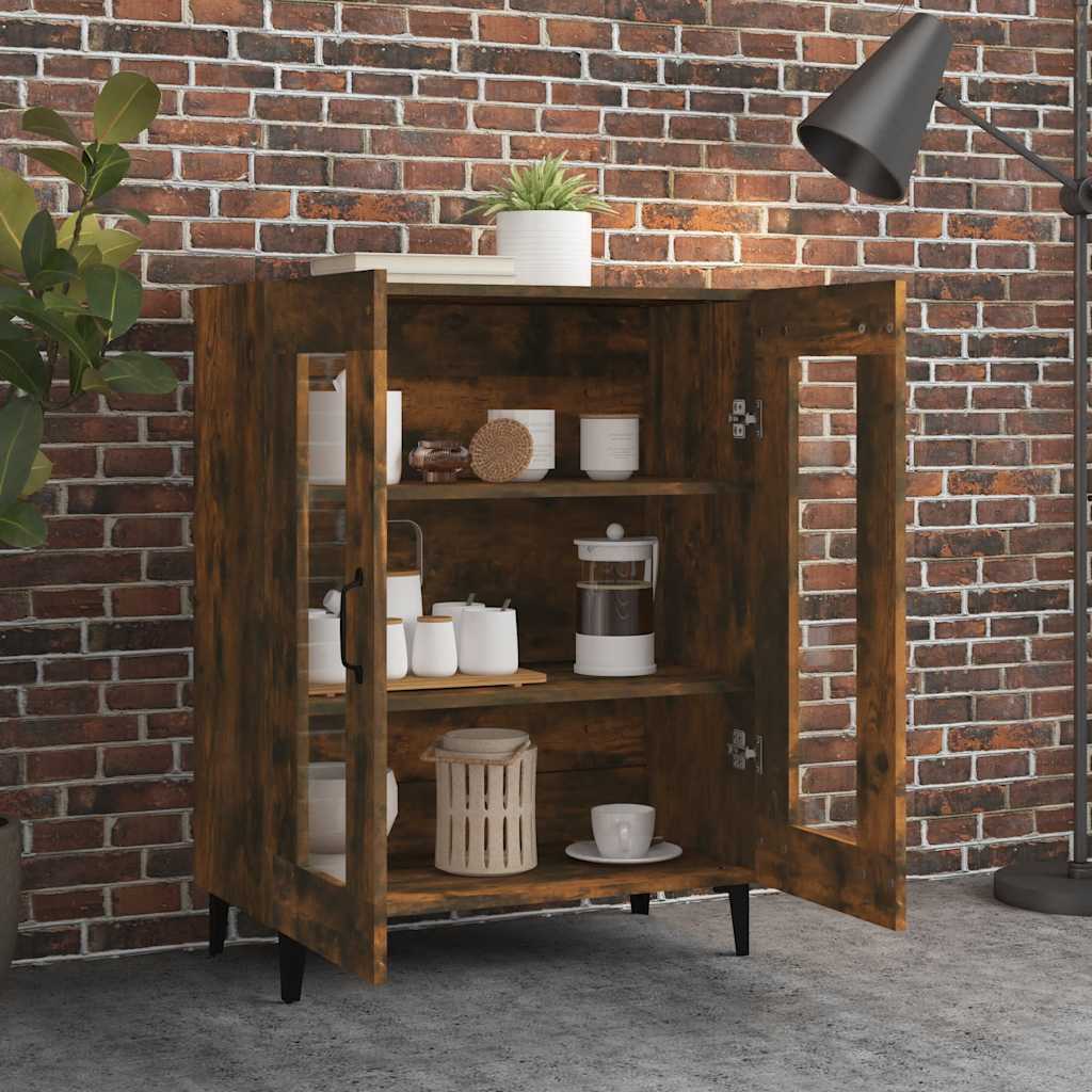 Skjenk røkt eik 69,5x34x90 cm konstruert tre