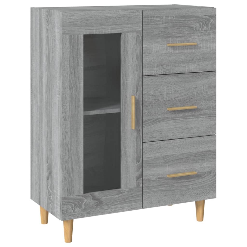 Skjenk grå sonoma 69,5x34x90 cm konstruert tre