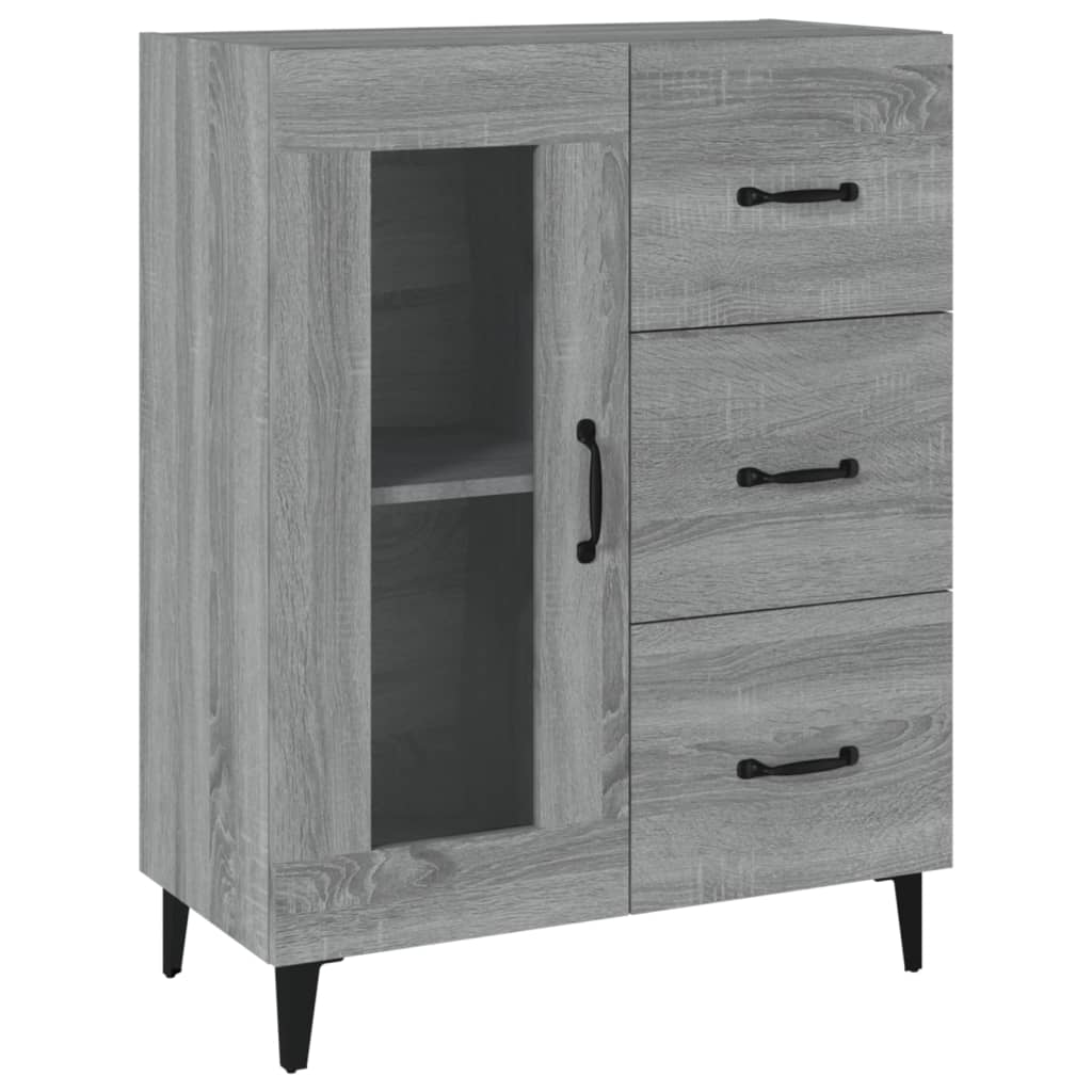 Skjenk grå sonoma 69,5x34x90 cm konstruert tre